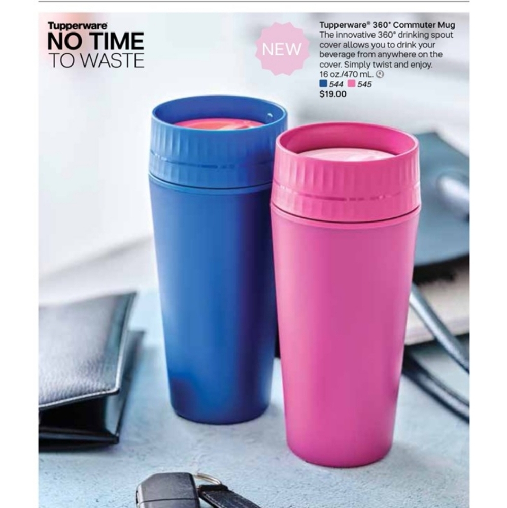 TUPPERWARE 360 COMMUTER MUGS